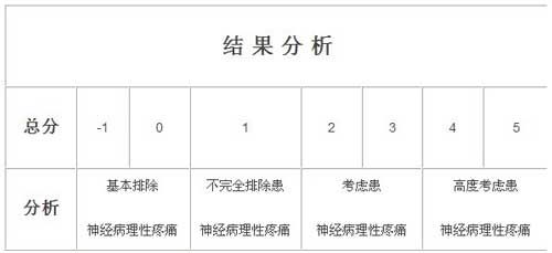 ID Pain量表 结果